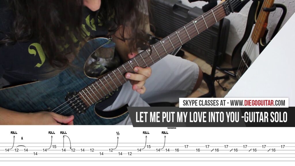 AC/DC Let Me Put My Love Into You Guitar Solo TAB