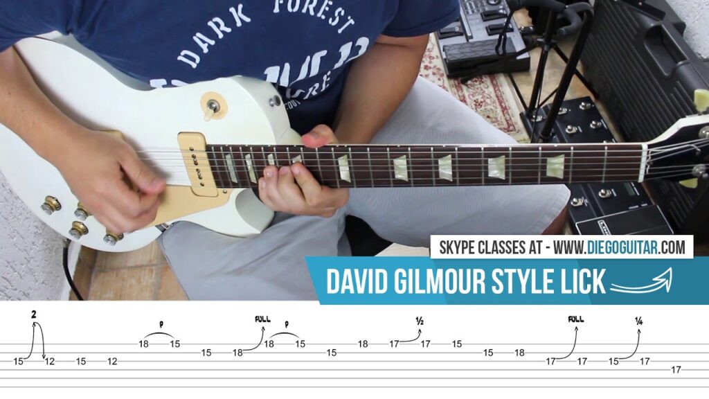 David Gilmour Style Guitar Lick TAB