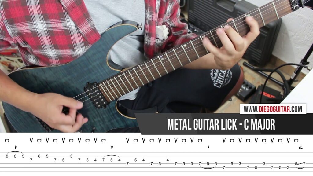 Metal Guitar Lick – C Major TAB