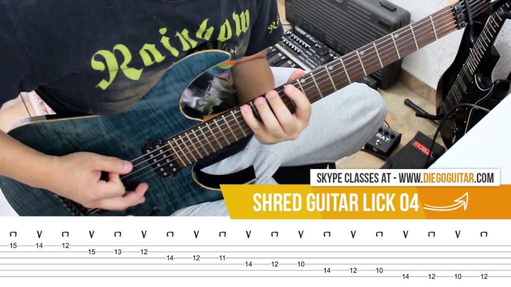 Shred Guitar Lick – G Major TAB