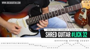 Alternate Picking Shred Lick with Tab
