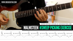 Malmsteen Sweep Picking Exercise Guitar Lesson TAB