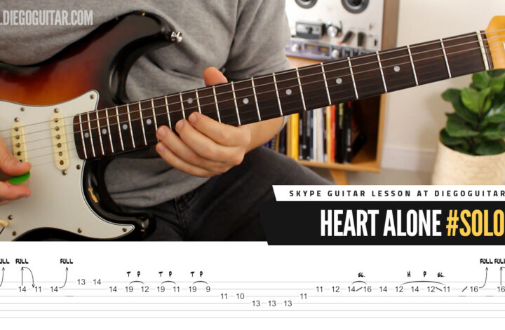 heart alone guitar solo tab