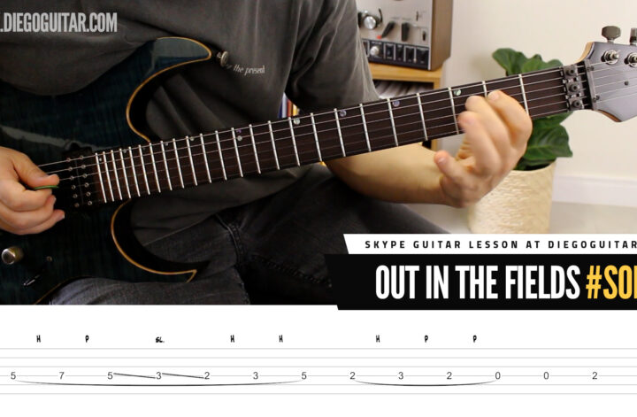 out in the fields guitar solo tab