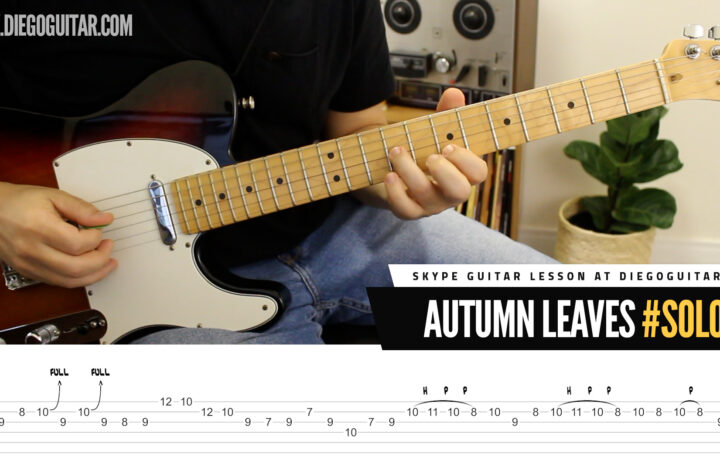 autumn leaves guitar solo tab