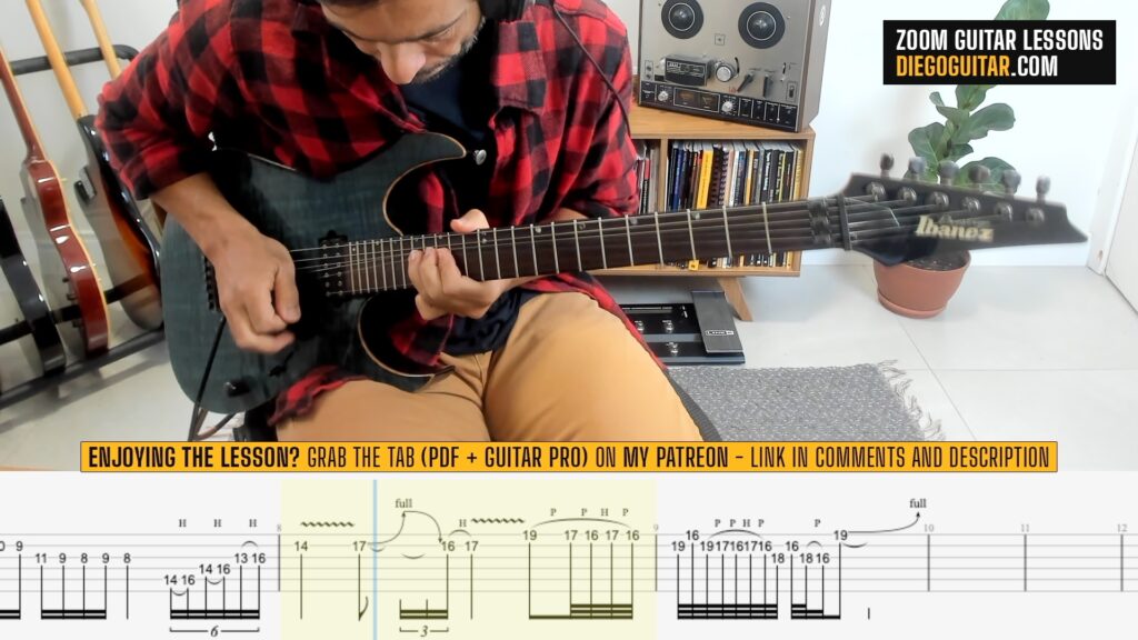 Skid Row 18 and Life Guitar Solo Lesson Tab