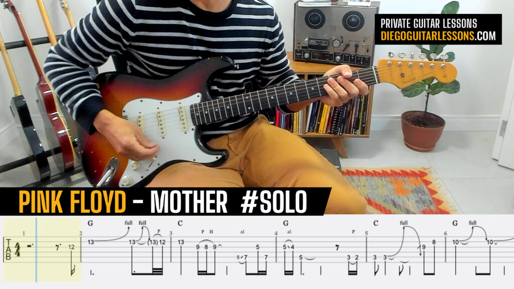pink floyd mother guitar solo tab