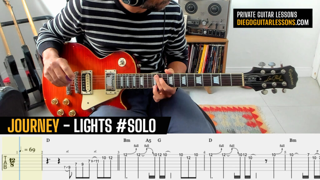 journey lights guitar solo tab