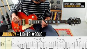 Journey Lights Guitar Solo TAB