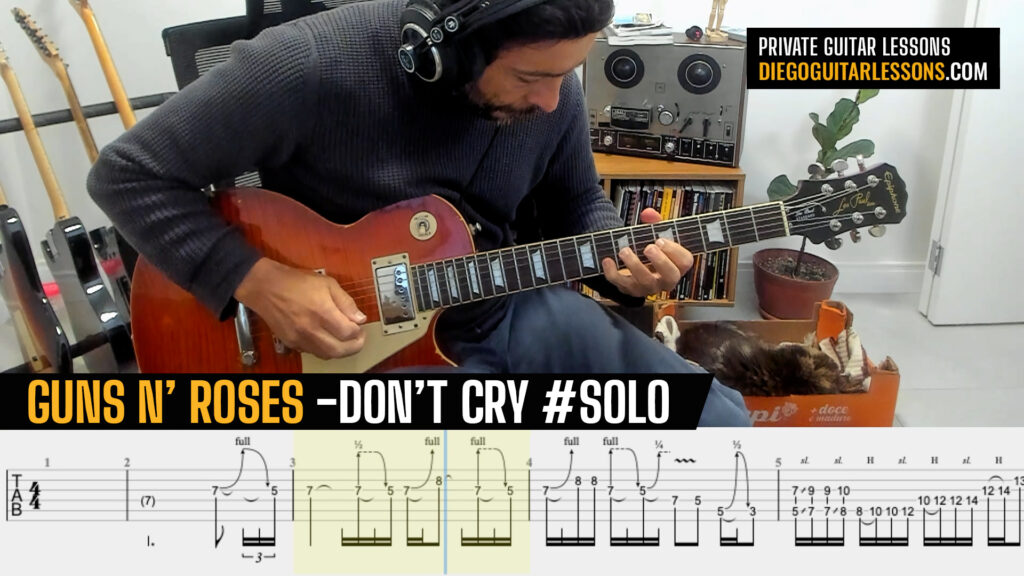 guns n roses dont cry guitar solo tab